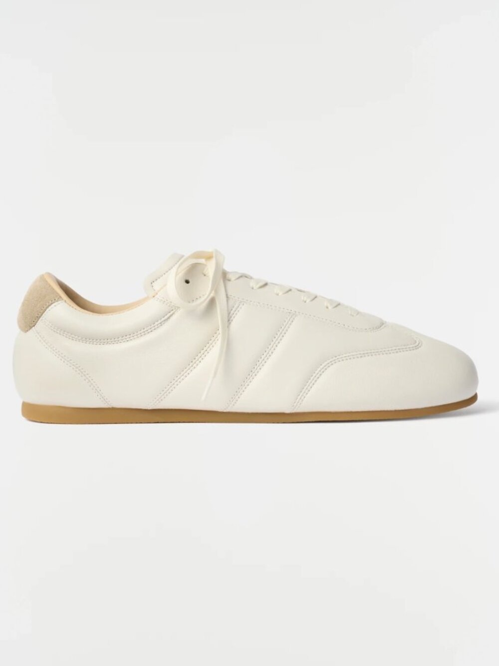 Lemaire "Soft" Nappa Leather Runner in "Milk", size 38